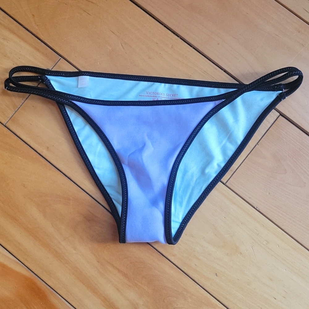 Victoria's Secret Purple/Black Bikini Bottom Size XS